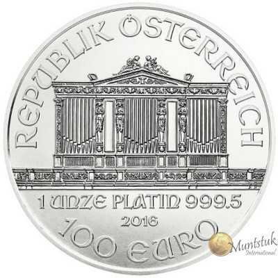 1oz, Austria, 2016, Platinum - Vienna Philharmonic obverse