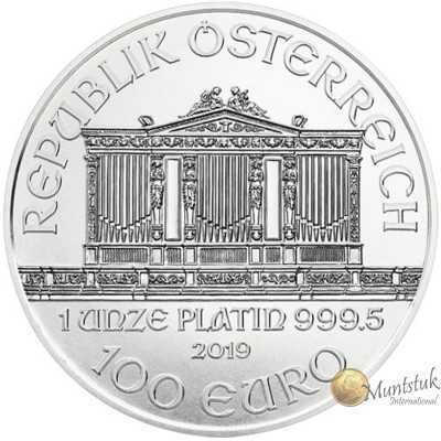 1oz, Austria, 2019, Platinum - Vienna Philharmonic obverse