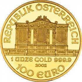 1oz, Austria, 2002, Gold - Vienna Philharmonic obverse
