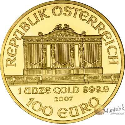 1oz, Austria, 2007, Gold - Vienna Philharmonic obverse