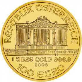 1oz, Austria, 2008, Gold - Vienna Philharmonic obverse
