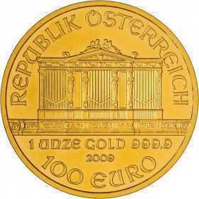 1oz, Austria, 2009, Gold - Vienna Philharmonic obverse