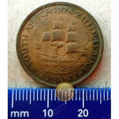Halfpenny, South Africa, 1928, Brass