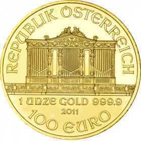 1oz, Austria, 2011, Gold - Vienna Philharmonic obverse