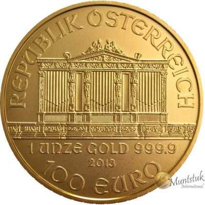 1oz, Austria, 2013, Gold - Vienna Philharmonic obverse