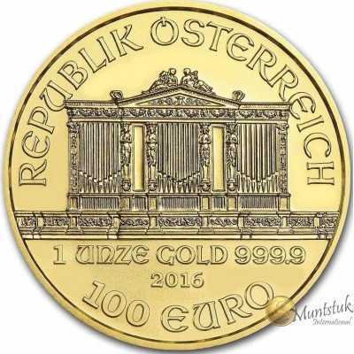 1oz, Austria, 2016, Gold - Vienna Philharmonic obverse