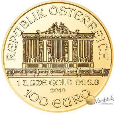 1oz, Austria, 2019, Gold - Vienna Philharmonic obverse