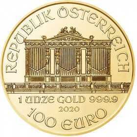 1oz, Austria, 2020, Gold - Vienna Philharmonic obverse