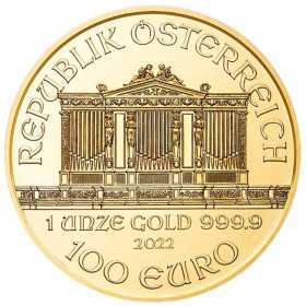 1oz, Austria, 2022, Gold - Vienna Philharmonic obverse
