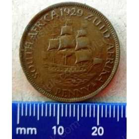 Halfpenny, South Africa, 1929, Brass