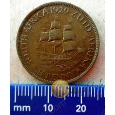 Halfpenny, South Africa, 1929, Brass