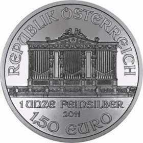 1oz, Austria, 2011, Silver - Vienna Philharmonic obverse