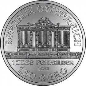 1oz, Austria, 2012, Silver - Vienna Philharmonic obverse