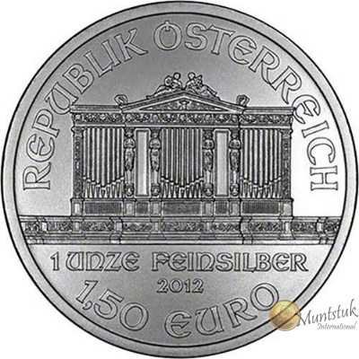 1oz, Austria, 2012, Silver - Vienna Philharmonic obverse
