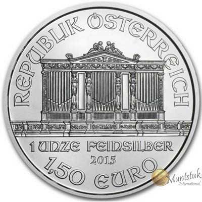 1oz, Austria, 2015, Silver - Vienna Philharmonic obverse