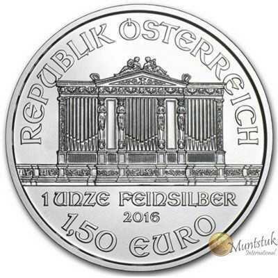 1oz, Austria, 2016, Silver - Vienna Philharmonic obverse