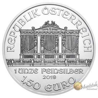 1oz, Austria, 2019, Silver - Vienna Philharmonic obverse