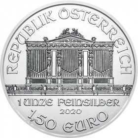 1oz, Austria, 2020, Silver - Vienna Philharmonic obverse