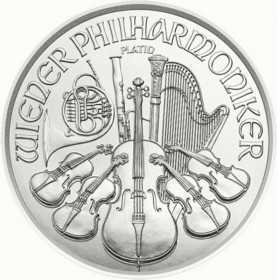 1/25 oz, Austria, 2017, Platinum - Vienna Philharmonic reverse