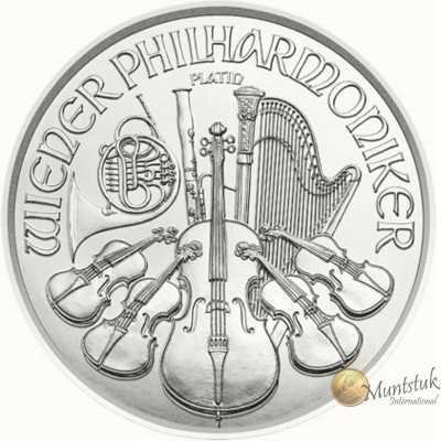 1/25 oz, Austria, 2017, Platinum - Vienna Philharmonic reverse