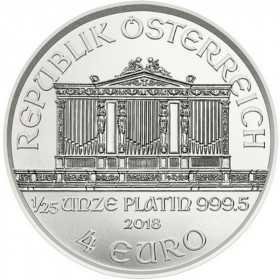 1/25 oz, Austria, 2018, Platinum - Vienna Philharmonic obverse
