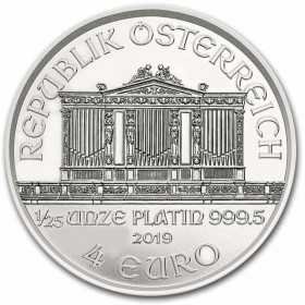 1/25 oz, Austria, 2019, Platinum - Vienna Philharmonic obverse