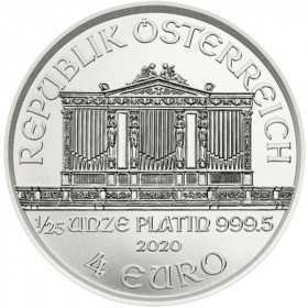 1/25 oz, Austria, 2020, Platinum - Vienna Philharmonic obverse