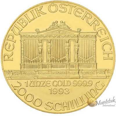 1oz, Austria, 1993, Gold - Vienna Philharmonic obverse