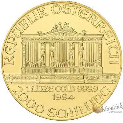 1oz, Austria, 1994, Gold - Vienna Philharmonic obverse