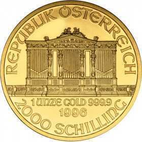 1oz, Austria, 1996, Gold - Vienna Philharmonic obverse