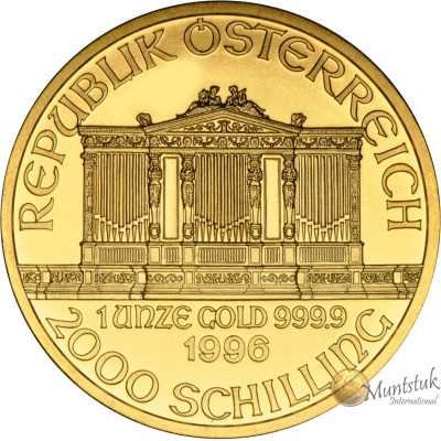 1oz, Austria, 1996, Gold - Vienna Philharmonic obverse