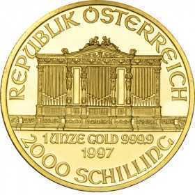 1oz, Austria, 1997, Gold - Vienna Philharmonic obverse