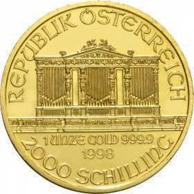 1oz, Austria, 1998, Gold - Vienna Philharmonic obverse