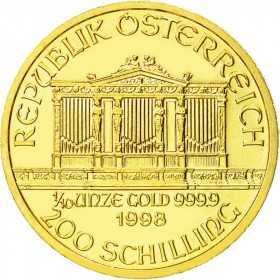 1/10 oz, Austria, 1998, Gold - Vienna Philharmonic obverse