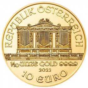 1/10oz, Austria, 2022, Gold - Vienna Philharmonic obverse