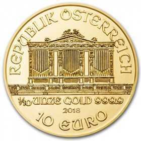 1/10oz, Austria, 2018, Gold - Vienna Philharmonic obverse