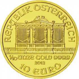 1/10oz, Austria, 2012, Gold - Vienna Philharmonic obverse
