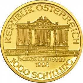 1/2oz, Austria, 1997, Gold - Vienna Philharmonic obverse