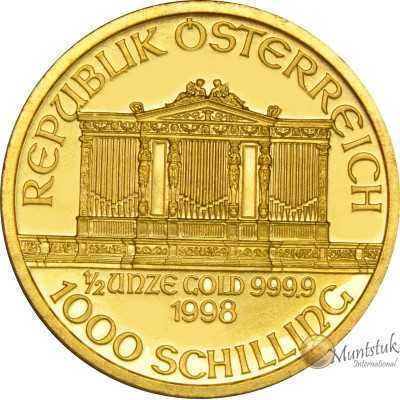 1/2oz, Austria, 1997, Gold - Vienna Philharmonic obverse