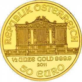 1/2 oz, Austria, 2011, Gold - Vienna Philharmonic obverse
