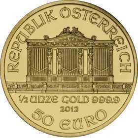 1/2 oz, Austria, 2012, Gold - Vienna Philharmonic obverse