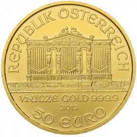 1/2 oz, Austria, 2013, Gold - Vienna Philharmonic obverse