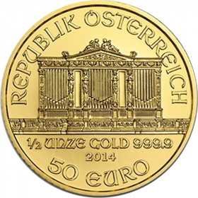 1/2 oz, Austria, 2014, Gold - Vienna Philharmonic obverse