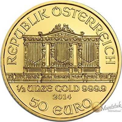 1/2 oz, Austria, 2014, Gold - Vienna Philharmonic obverse