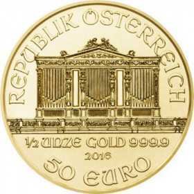 1/2 oz, Austria, 2016, Gold - Vienna Philharmonic obverse