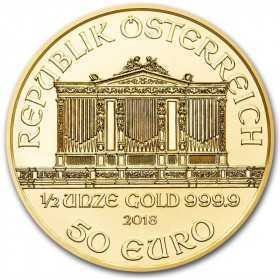 1/2 oz, Austria, 2018, Gold - Vienna Philharmonic obverse