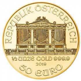 1/2 oz, Austria, 2019, Gold - Vienna Philharmonic obverse