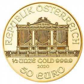 1/2 oz, Austria, 2020, Gold - Vienna Philharmonic obverse