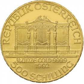 1/4 oz, Austria, 1992, Gold - Vienna Philharmonic obverse