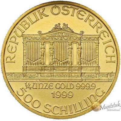 1/4 oz, Austria, 1999, Gold - Vienna Philharmonic obverse